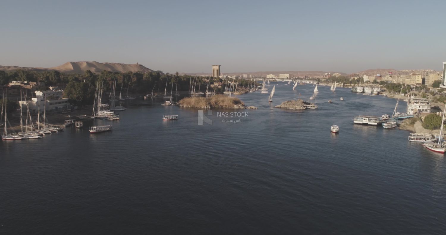 Drone footage of an island