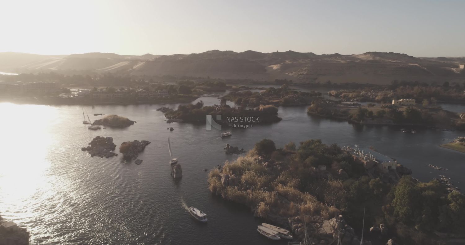 Drone footage of an island