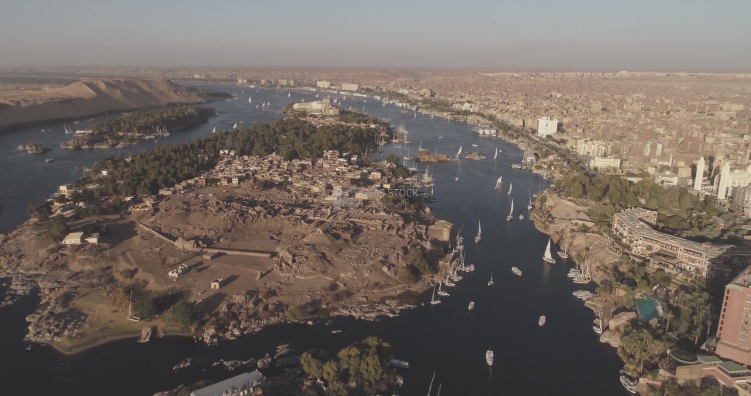 Drone footage of an island