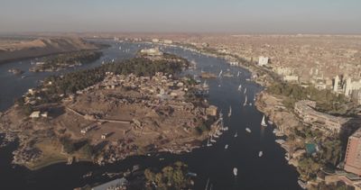 Drone footage of an island