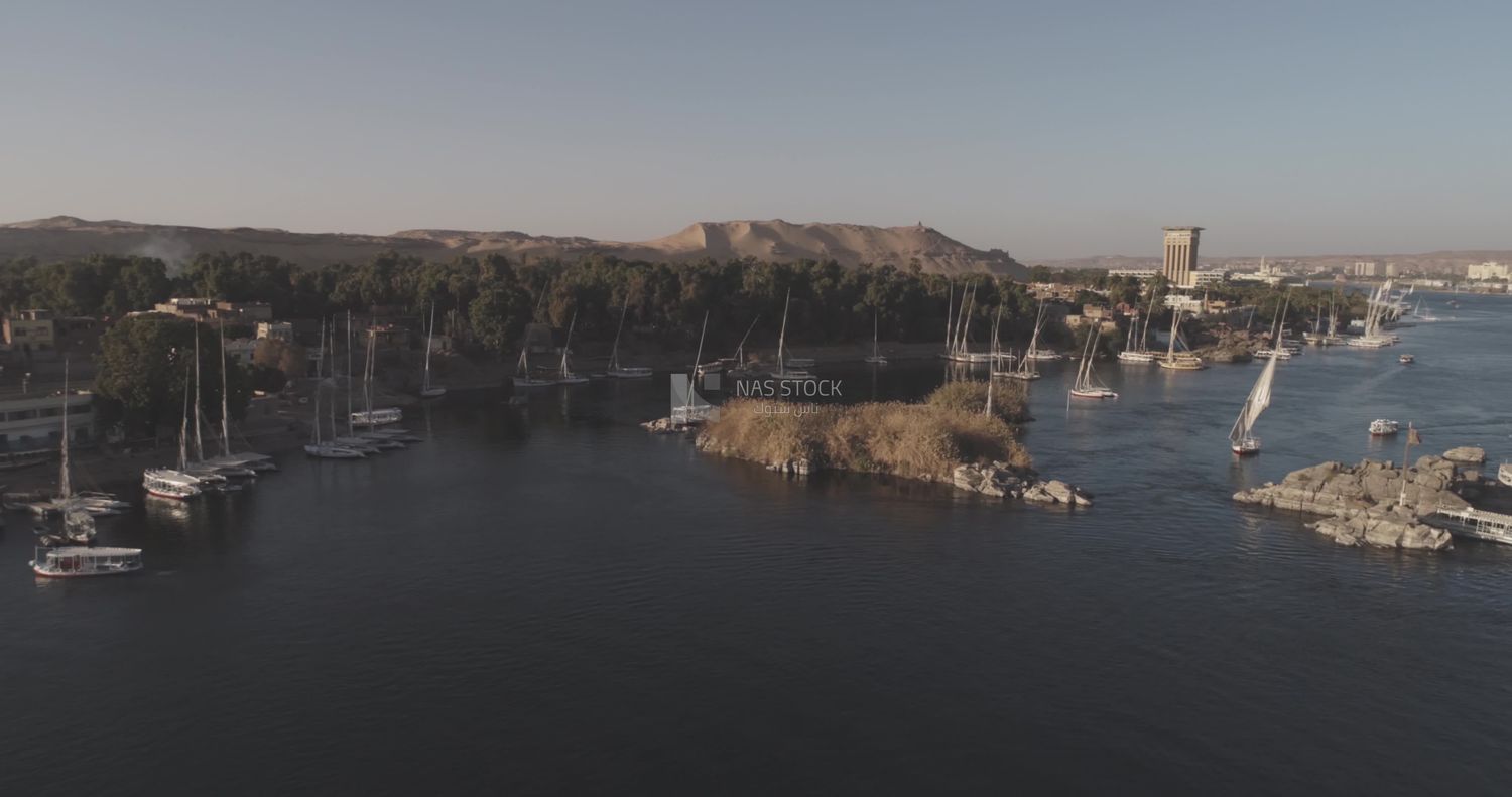 Drone footage of an island