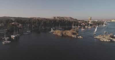 Drone footage of an island