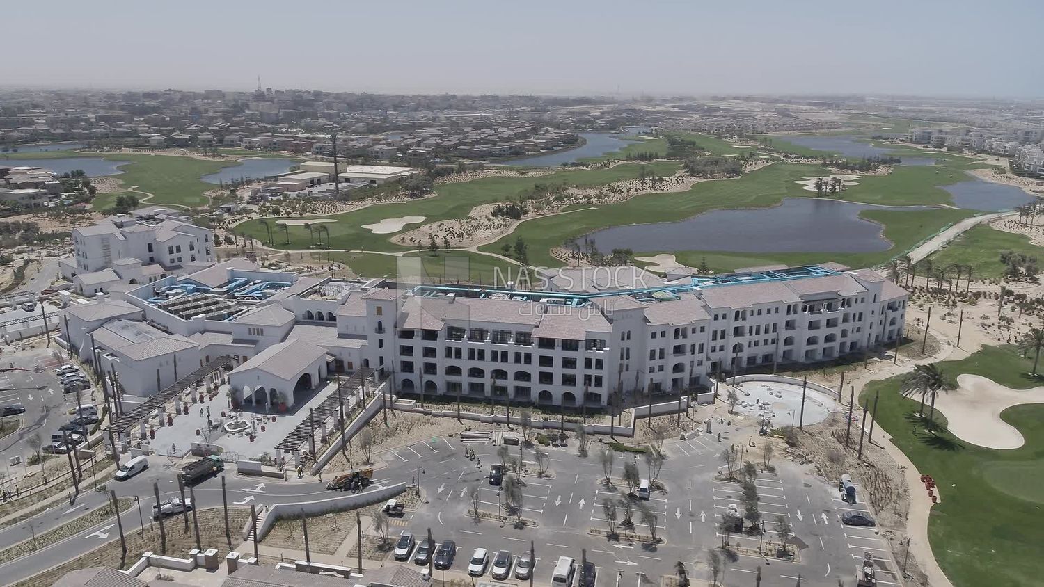 Drone video of Top view of Marassi Hotel, North Coast