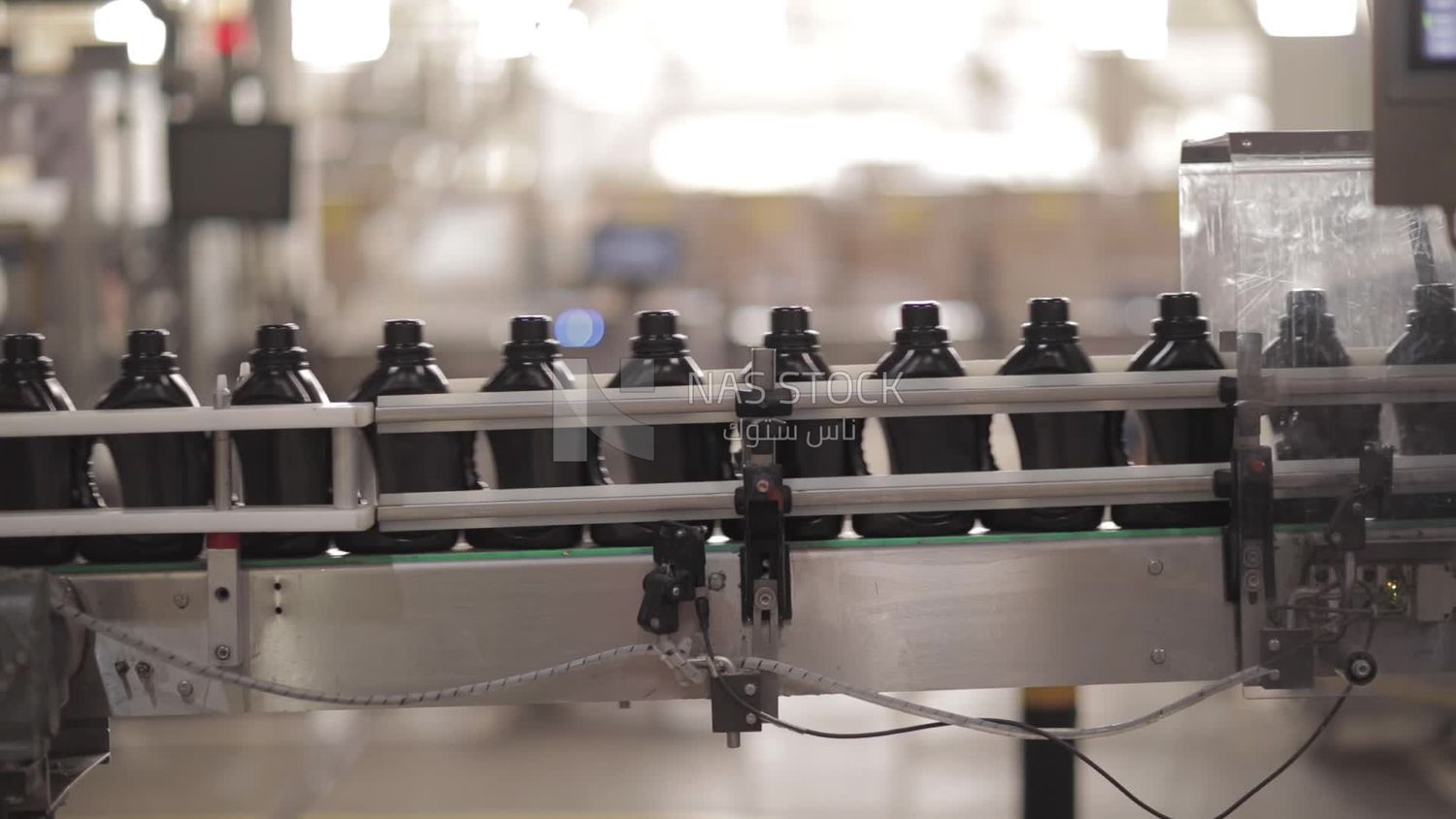 Packaging line at a cleaning factory, factory equipment
