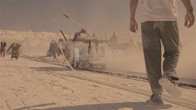 People working in the quarry, professions and crafts