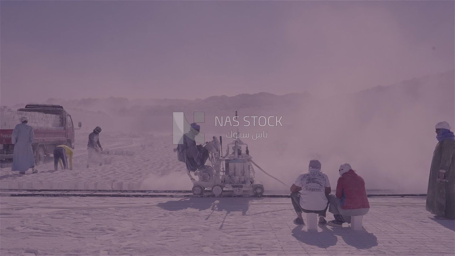 People working in the quarry, professions and crafts