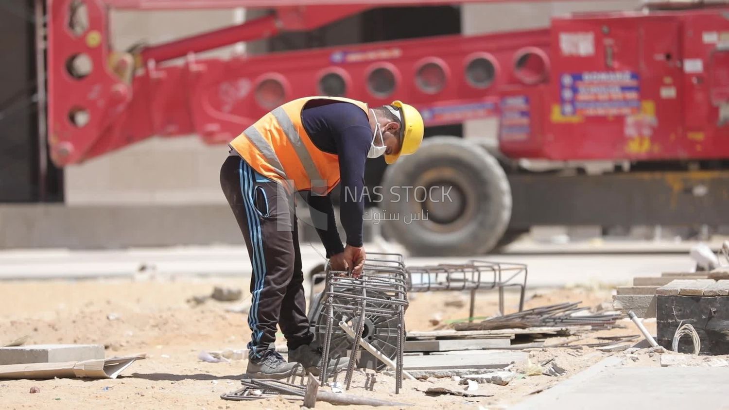 Blacksmith at the construction site