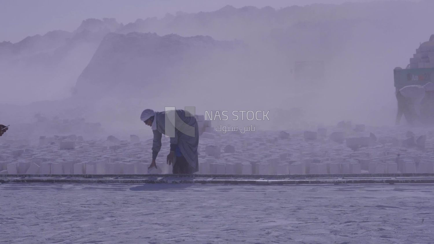 People working in the quarry