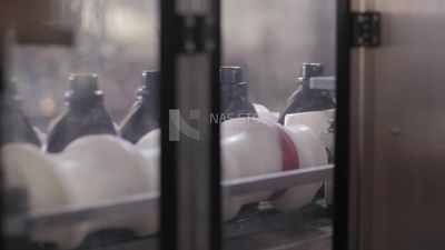 Packaging line at a cleaning factory, factory equipment