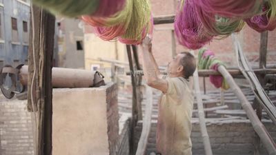 Thread dyeing, professions and crafts
