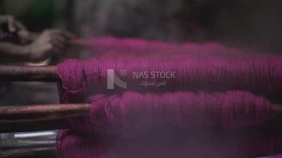 Thread dyeing workshop ,pink threads