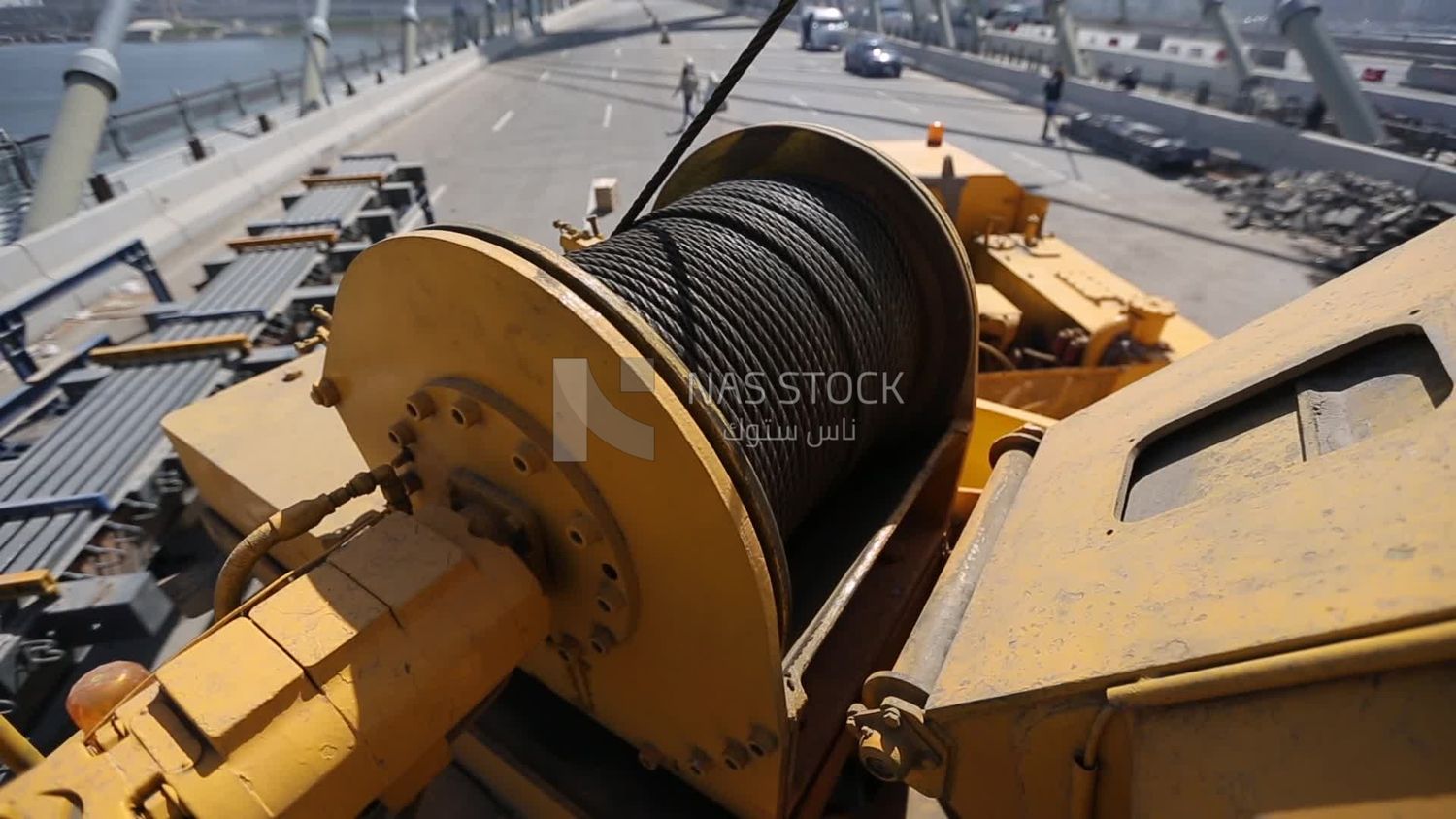 Cable wire reel in construction hoist