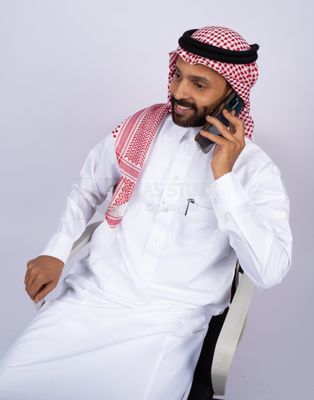Gulf man talking on phone