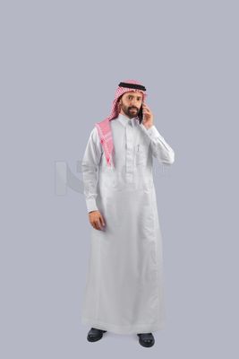 Gulf man talking on the phone