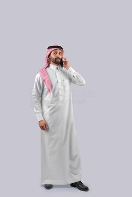 Gulf man talking on the phone