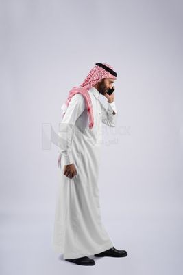 Gulf man talking on the phone