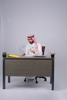 Gulf man busy with his work