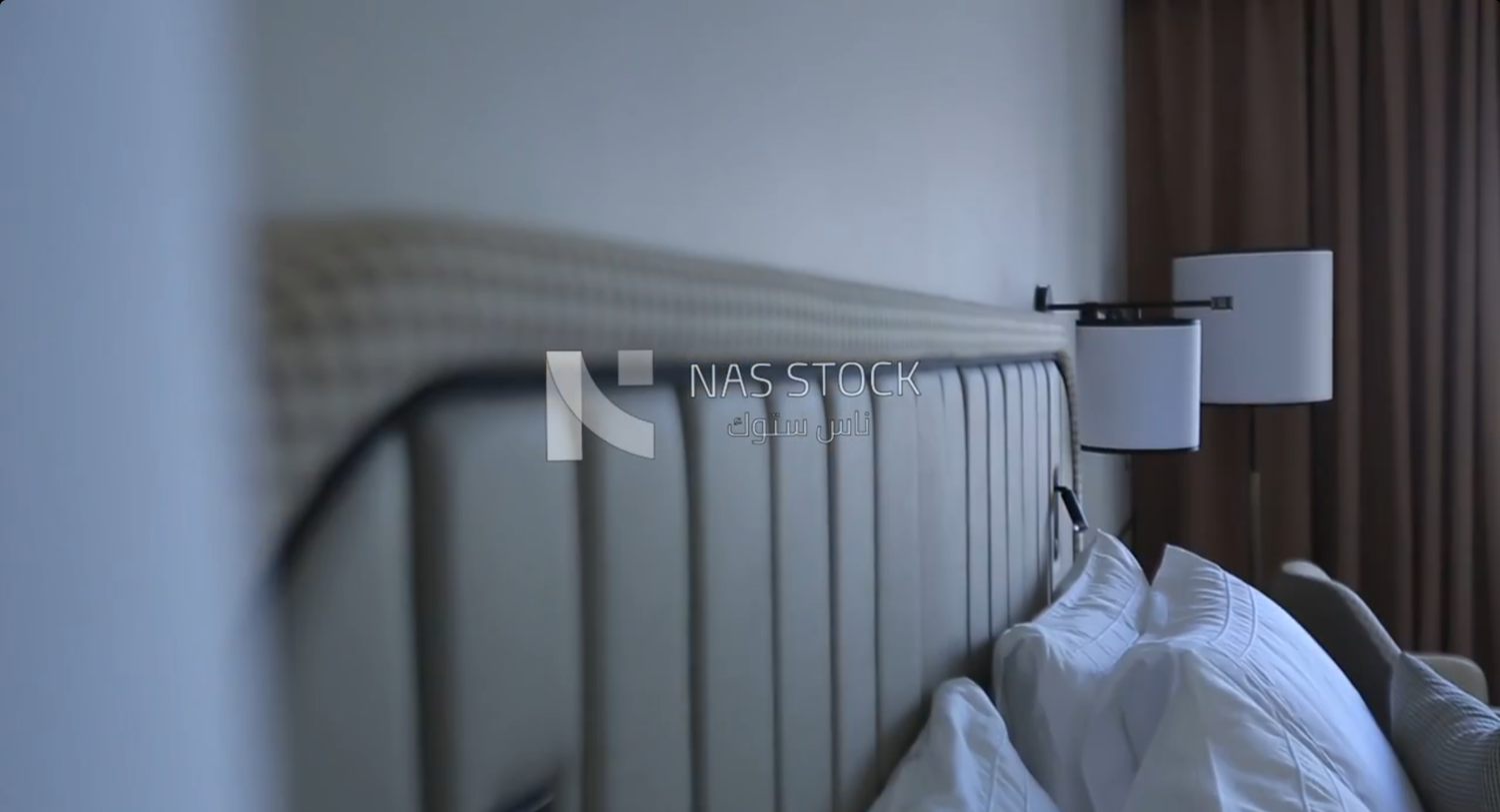 Video depicts the lights in the hotel room. 