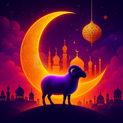 تصميم بالذكاء الاصطناعى لعيد الاضحى