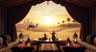 An AI-generated Arabian desert scene