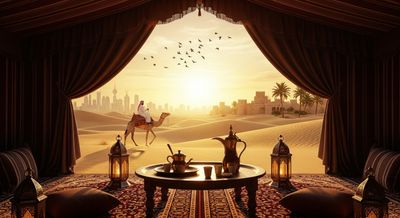 An AI-generated Arabian desert scene
