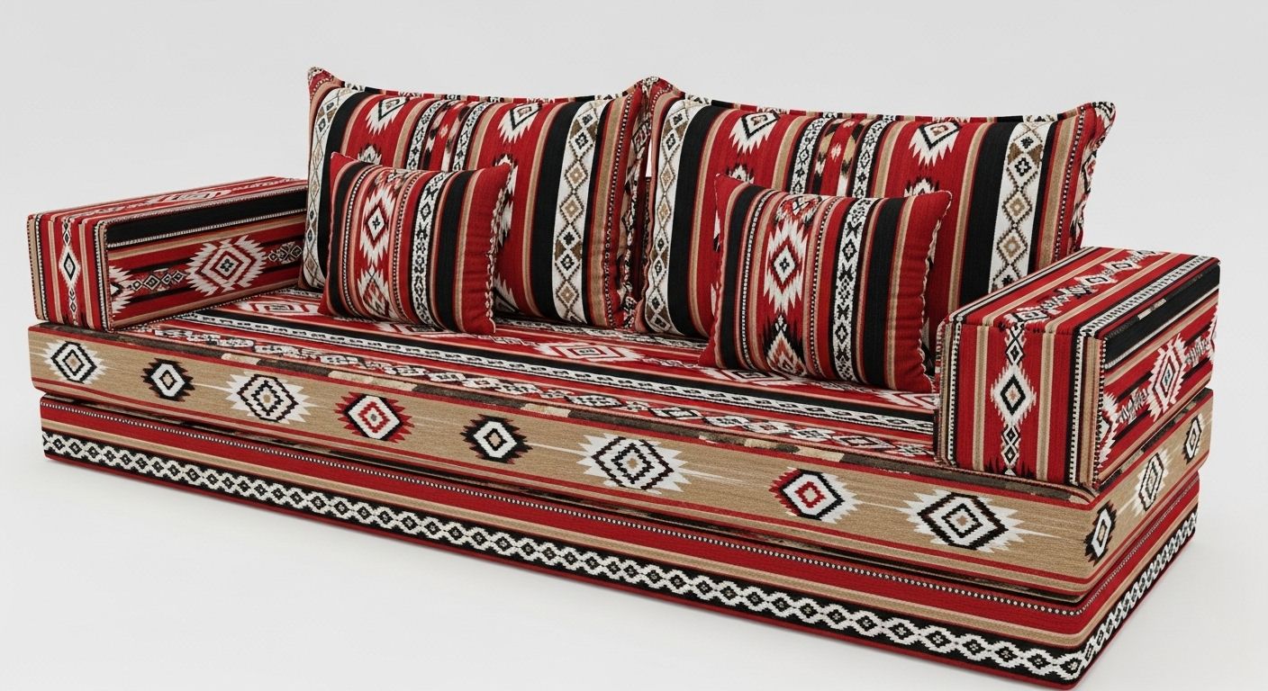 Traditional Arabic sofa with Gulf Majlis design