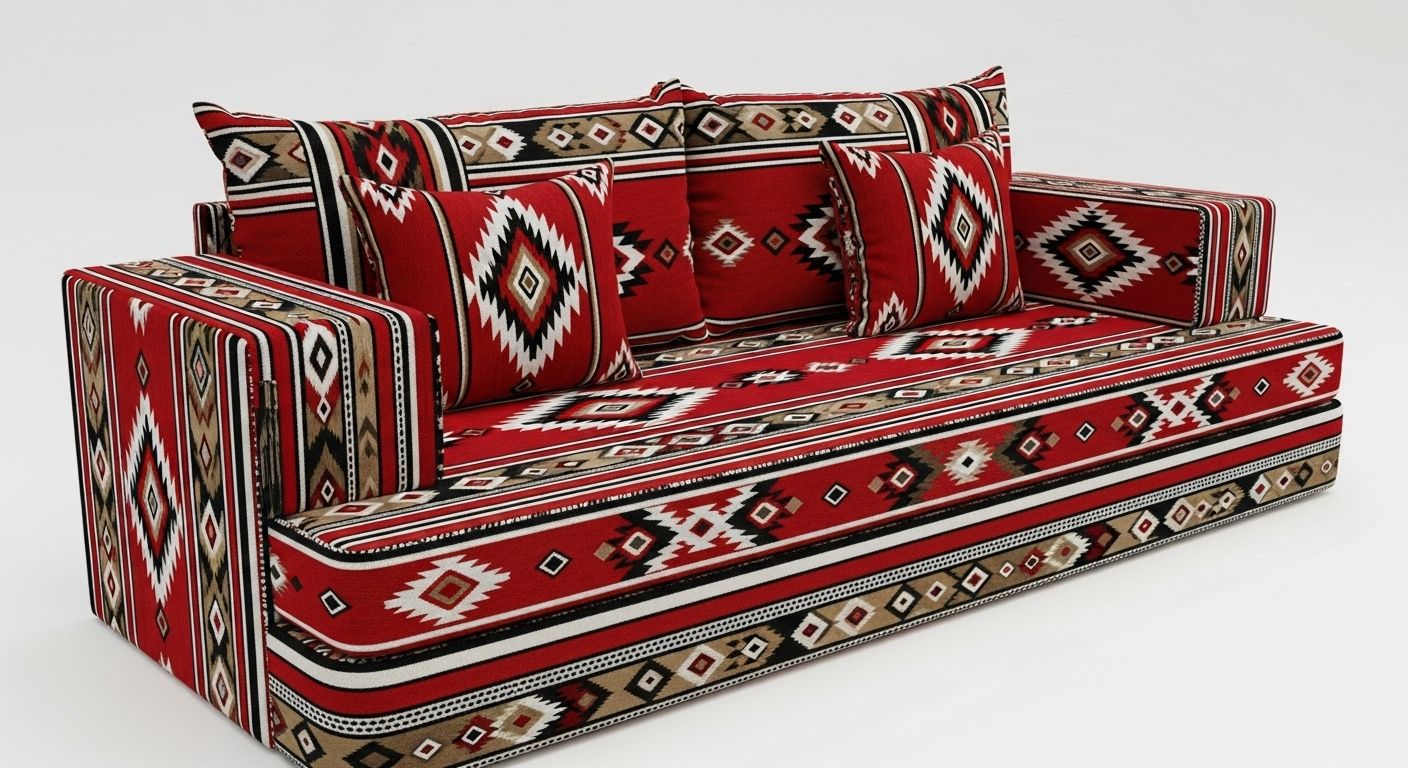 Traditional Arabic sofa with Gulf Majlis design