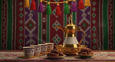 Arab heritage scene that expresses hospitality