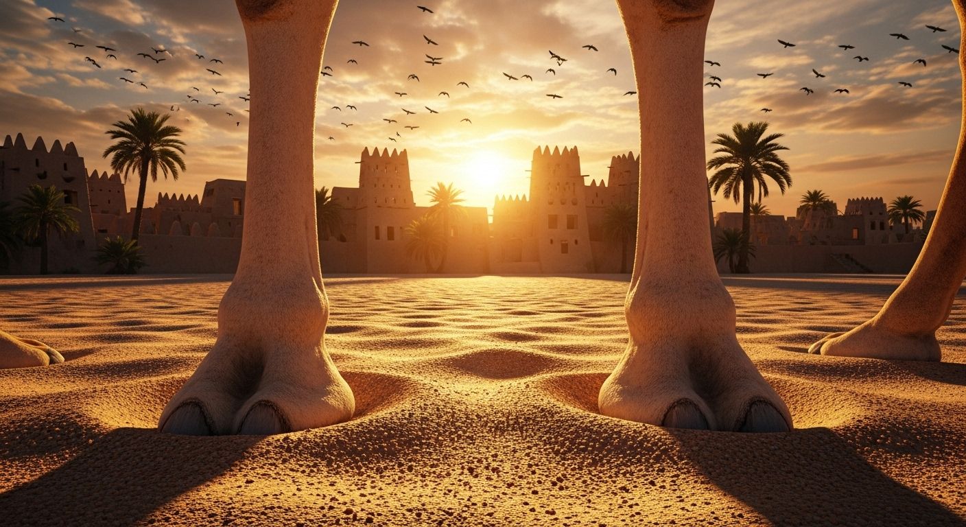 An AI-generated Arabian desert scene