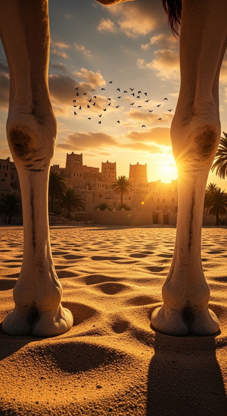 An AI-generated Arabian desert scene