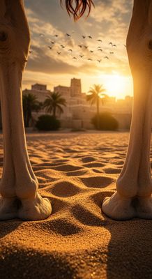 An AI-generated Arabian desert scene