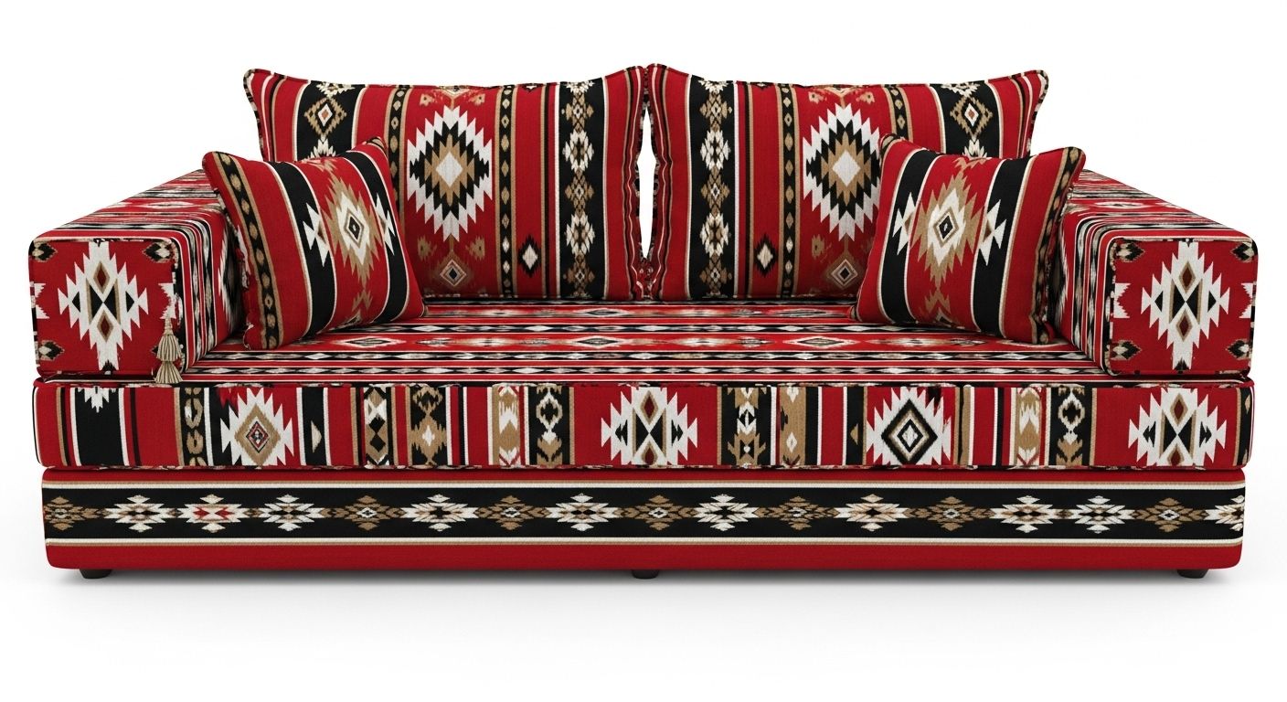 Traditional Arabic sofa with Gulf Majlis design