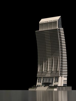 3D Model of the Al-Jawhara Tower in Jeddah, Saudi Arabia