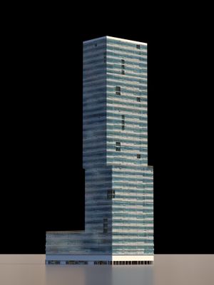 3D Model of the Golden Tower in Jeddah, Saudi Arabia