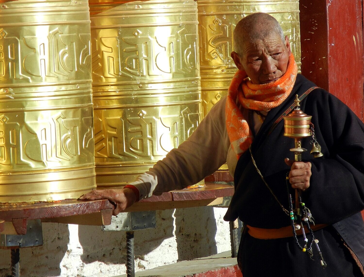 Spinning the prayer wheel