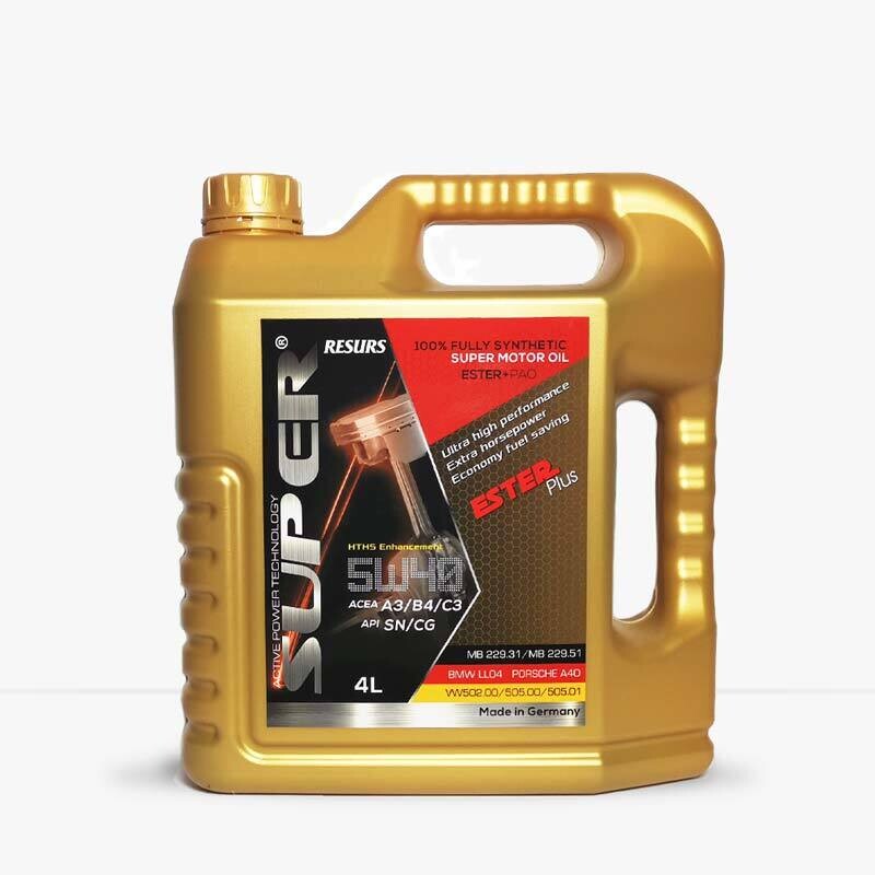 Super ESTER Plus 5W40 Motor Oil
100% Full Synthetic Super Motor Oil. ESTER + PAO (4Lts)