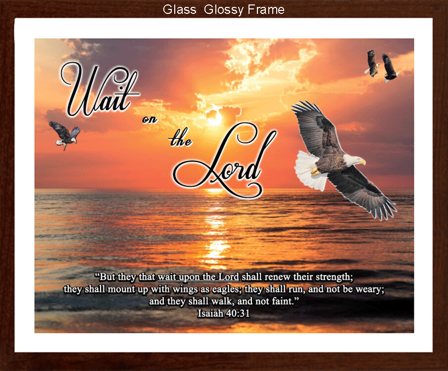 "Wait On The Lord" Picture Frame