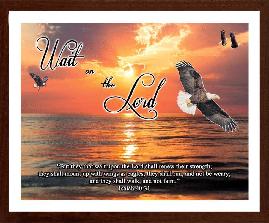 "Wait On The Lord" Picture Frame