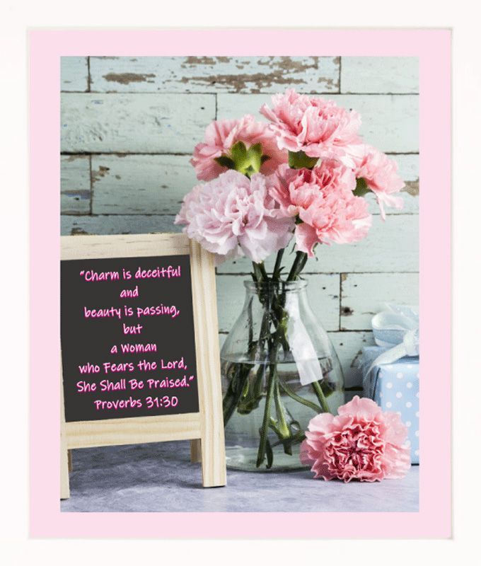 "Proverbs 31:30 - Charm is Deceitful" Picture Frame