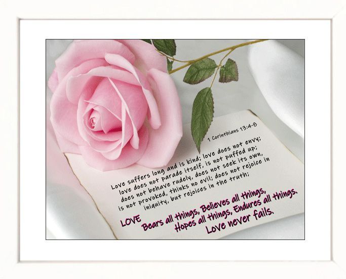 "Love Never Fails" Picture Frame
