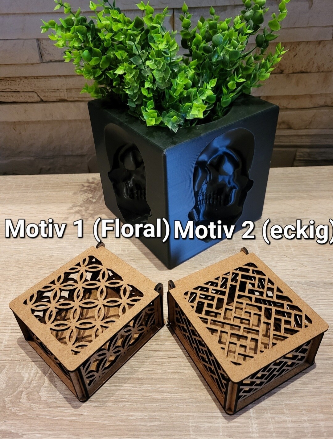 Holzbox mit Deckel, 5.3cm hoch