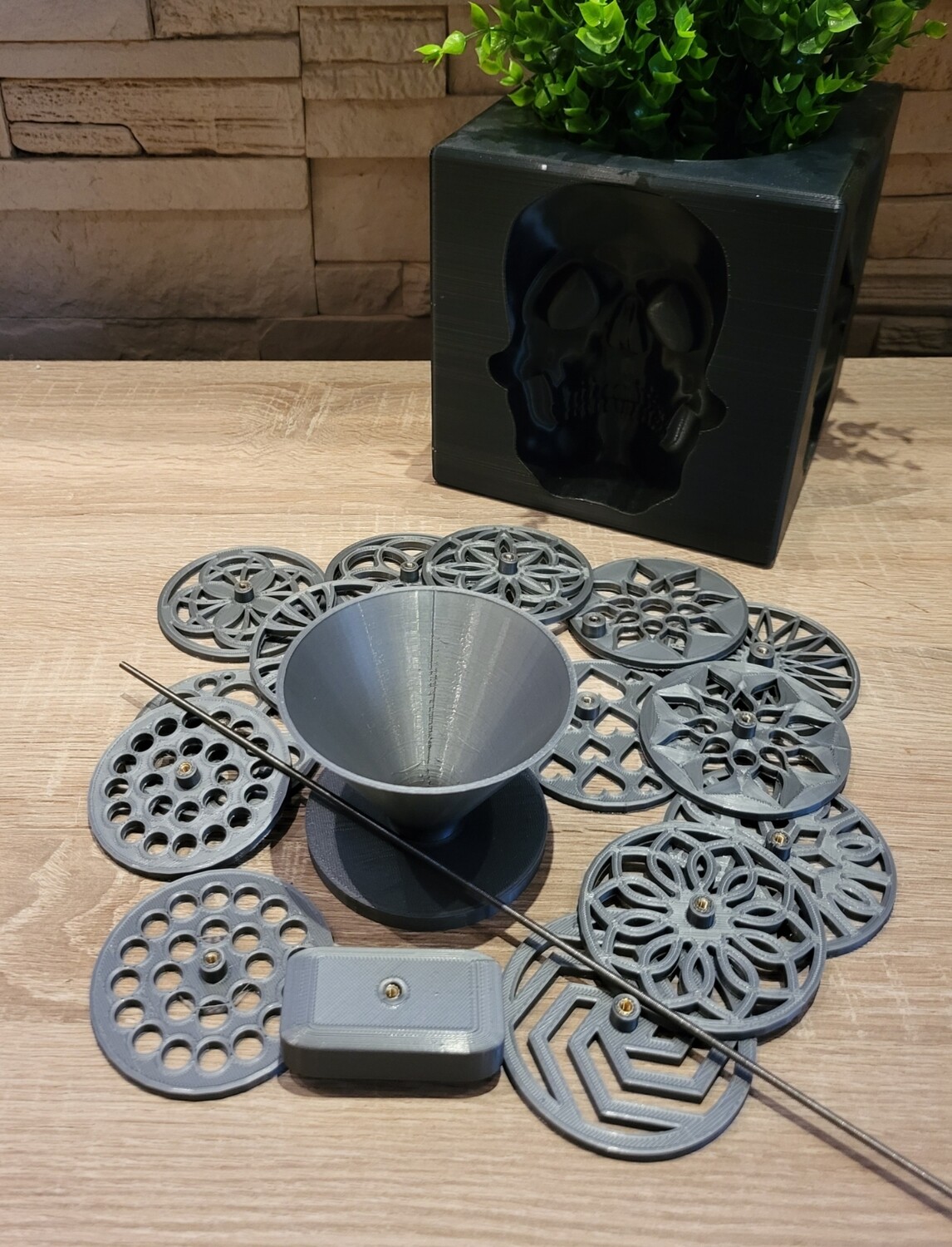 Trichteraufsatz/Edelstahl Stange/Griff für unsere Swirl Scheiben