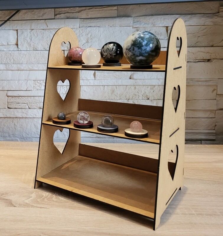 Großes Regal "Herz" aus Holz