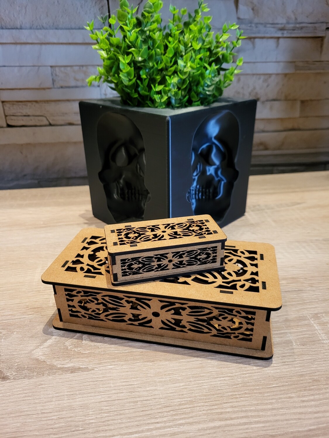 Mini oder Maxi Geschenkbox/Aufbewahrungsbox, aus Holz ab
