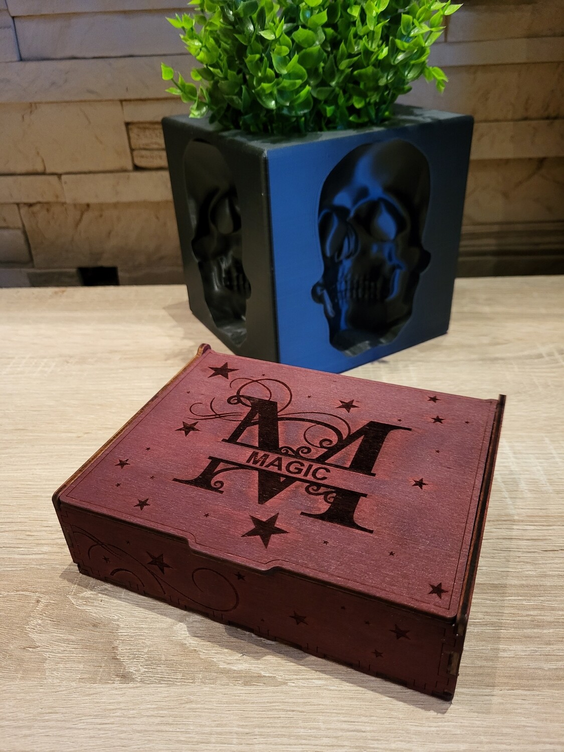 Holzbox "Magic" mit 12 Fächer, handgefertigt. In verschiedenen Farben erhältlich