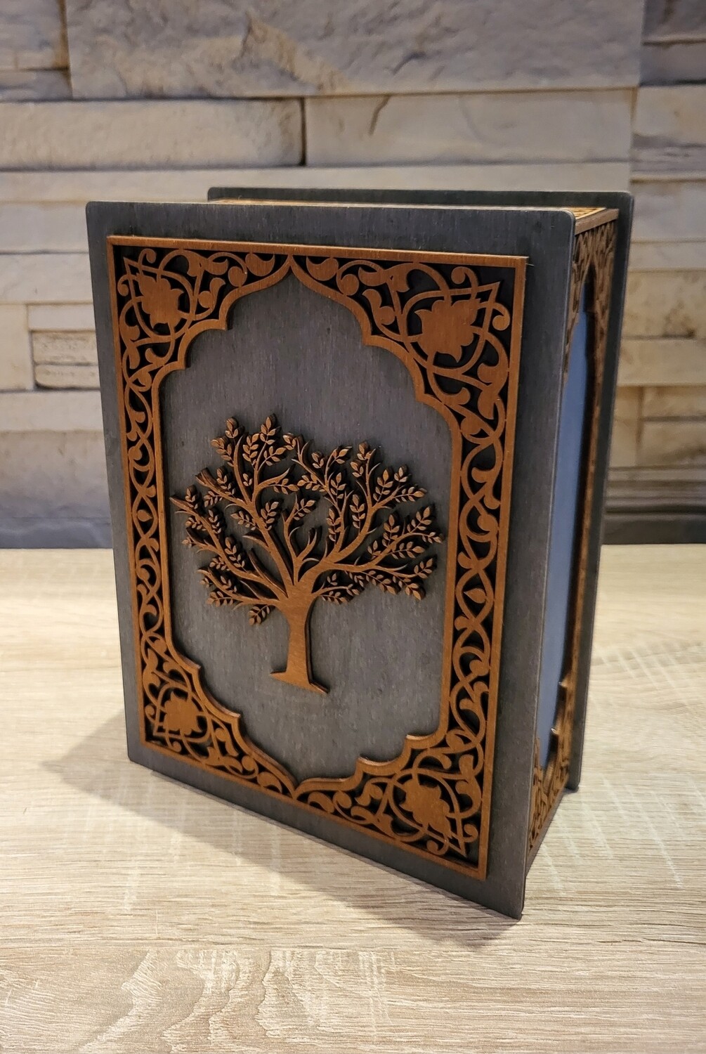 Aufbewahrungsbox, Schmuckkasten, Organizer aus Holz. Mit Deckel und 2 Einleger, in verschiedenen Farben erhältlich. 