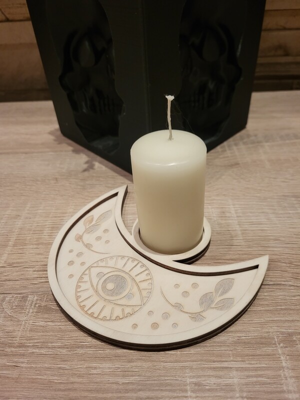 Deko Ablage "Mond" aus Holz, handgefertigt. In verschiedenen Farben erhältlich