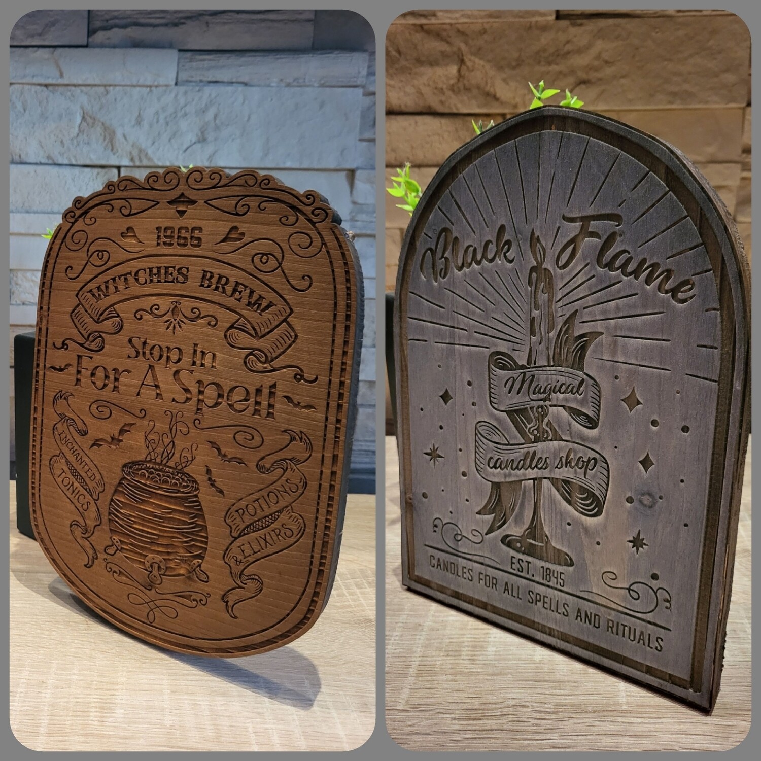 Vintage Deko Schilder, handgefertigt aus Holz. In verschiedenen Motiven und Farben erhältlich und eigener Jahreszahl.