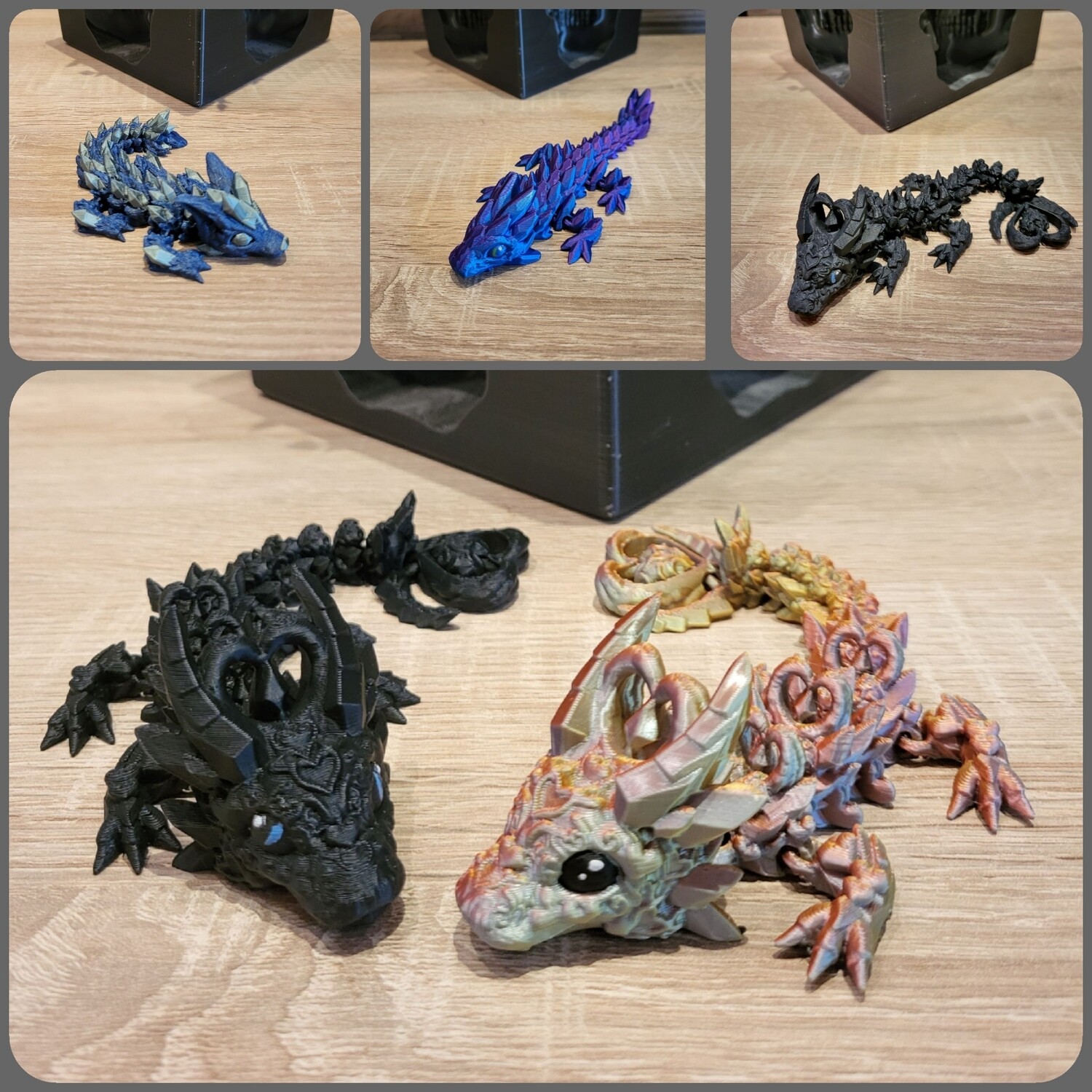 Diverse Baby Drachen in verschiedenen Farben