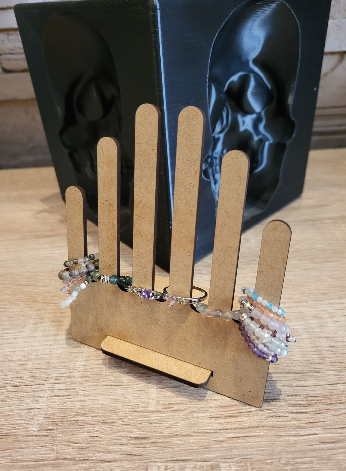 Halter für Ringe aus Holz